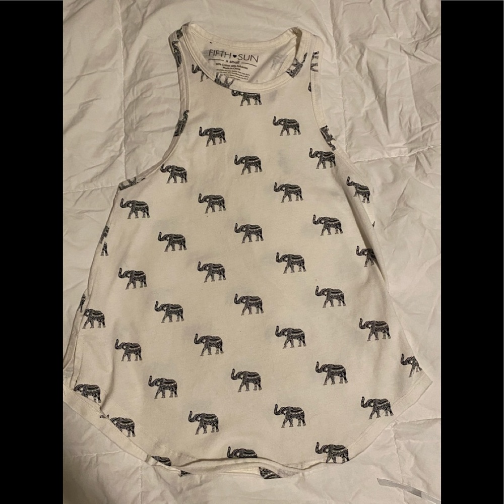 Elephant print racer back